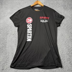 Spartan Finisher Shirt Women's 2XL Black Graphic Short Sleeve Active Athletic